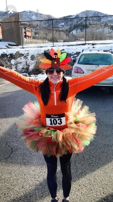 Turkey Trot Outfit, Turkey Halloween Costume, 5k Costume, Race Costume, Thanksgiving Runner, Turkey Costume, Race Outfit, Thanksgiving Parade, Mother Runner