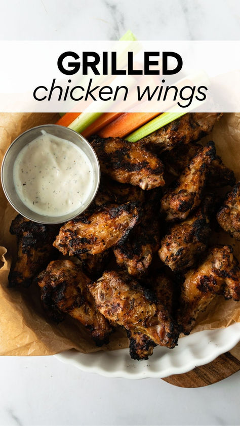 grilled chicken wings recipe Best Grilled Chicken Wings, Chicken Wings On The Grill, Grilled Chicken Wings Recipe, Dry Rub Chicken Wings, The Best Grilled Chicken, Best Grilled Chicken, Garlic Chicken Wings, Grilled Wings, Grilled Chicken Wings