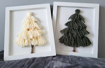 Mommy Suburbia: How To Make A Yarn Tassel Christmas Tree Sign Yarn Tree Craft, Tree Yarn Art, Tassel Christmas Tree, Tassel Tree, Yarn Christmas Trees Diy, Christmas Tree Yarn, Yarn Trees, How To Make Christmas Tree, Diy Tassel