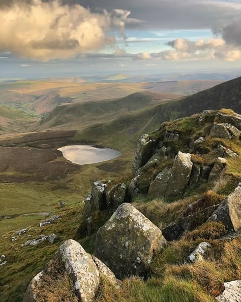 Cadair Berwyn, a mountain summit in north east Wales - The highest significant summit in Wales outside the National Parks Wales Aesthetic, Wales Mountains, Northern Wales, Mountain Summit, Scottish Islands, Travel Checklist, Europe Trip, North Wales, British Isles