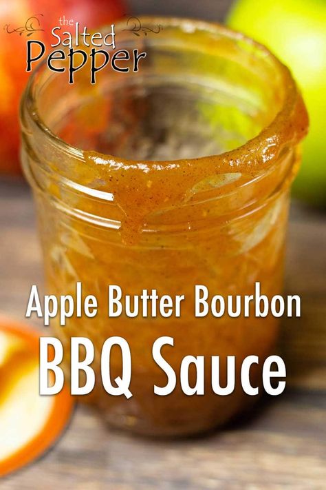 Apple Bbq Sauce Recipe, Bourbon Bbq Sauce Recipe, Bourbon Bbq Sauce, Barbeque Sauce Recipe, Homemade Bbq Sauce Recipe, Pork Sauce, Bourbon Sauce, Homemade Sauce Recipes, Barbecue Sauce Recipes