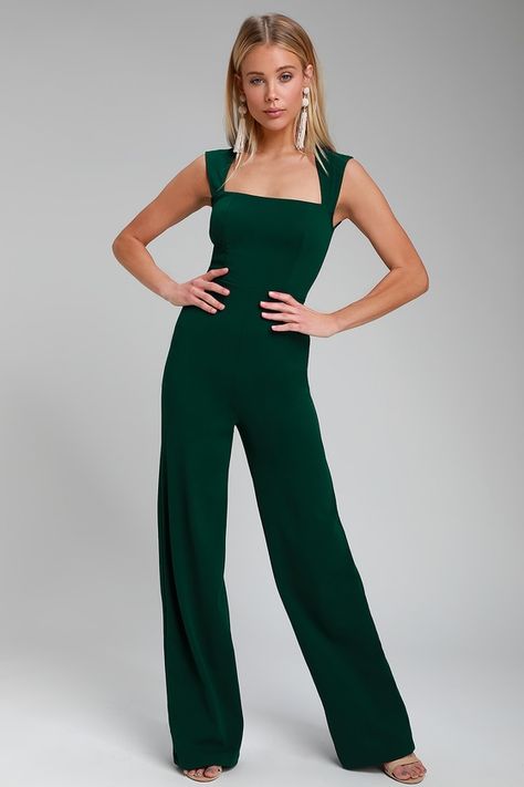 Emerald Green Jumpsuit Lulus, Dark Green Jumpsuit Wedding, College Graduation Jumpsuit, Graduation Outfit Jumpsuit, Women’s Jumpsuit, Semi Formal Jumpsuit Women, Green Jumpsuit Outfit Classy, Green Jumpsuit Outfit Wedding, Emerald Dress Outfit