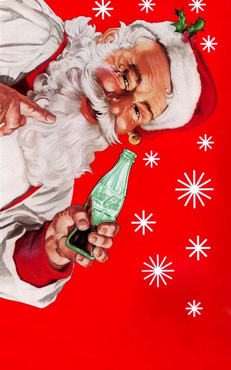 Santa Claus Coca Cola Yule Festival, Coke Santa, Santa Claus Wallpaper, Coca Cola Santa Claus, Coca Cola Wallpaper, Coca Cola Santa, Santa Paintings, Coca Cola Christmas, Coca Cola Ad