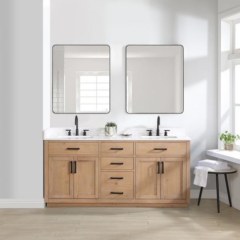 Oak Bathroom Vanity, Farmhouse Bathroom Vanity, Oak Bathroom, Vanity Set With Mirror, Double Bathroom, Bathroom Vanities For Sale, Engineered Stone, Double Bathroom Vanity, Oak Cabinets