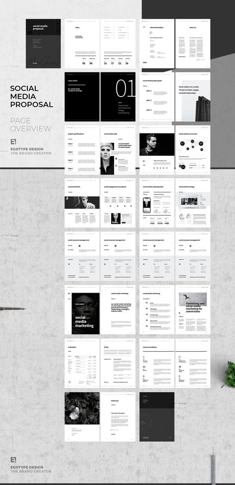 Social Media Proposal Template on Behance Video Production Proposal Template, Marketing Proposal Ideas, Business Document Template, Editorial Plan Social Media, Pricing Proposal Design, Digital Document Design, Creative Business Proposal, Influencer Proposal Template, Digital Marketing Proposal Template