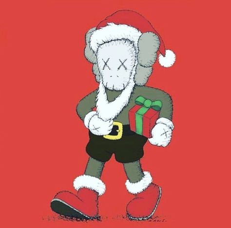 Christmas Kaws Wallpaper, Kaws Pictures, Kaw Wallpaper, Kaws Drawing, Kaws Iphone Wallpaper, Kaws Wallpaper, Pop Art Drawing, Iphone Wallpaper Hipster, Cartoon Wallpaper Iphone