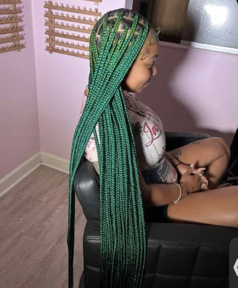 Green Braids, Hair Color Summer, Colored Box Braids, Hair Rainbow, For Long Hair Hairstyles, Ideas For Long Hair, Side Braids, Long Hair Hairstyles, Rainbow Hair Color