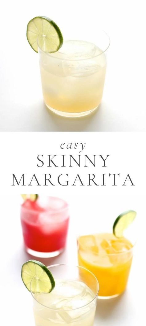 This easy skinny margarita recipe is fresh and flavorful without all the calories! It’s a skinny margarita made with agave and lime that is so good you’ll never use a margarita mix again! Easy Healthy Margarita Recipes, Simply Margarita Recipe, Low Calorie Margaritas, No Sugar Margarita Recipe, Margarita Without Tequila, Clean Margarita Recipe, Keto Margarita Recipe, Refreshing Margarita Recipe, Simply Mixology Lime Margarita