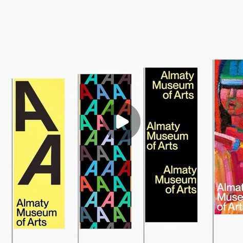 studio thonik on Instagram: "(3/3) A new visual identity for Almaty Museum of Arts.

The new visual identity mirrors the architecture, and responds to the prominence of the location by creating a unique interlinked sculptural form with dynamic angles, pointing out towards the city and the mountains. 

This new Kazakh Museum will house an exceptional permanent collection of art as well as host world class travelling and temporary exhibitions." Museum Visual Identity, Museum Branding Visual Identity, Gallery Identity, Dynamic Angles, Museum Identity, Museum Branding, Modern Artists, World Class, Visual Identity