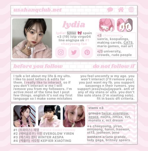 Carrd Inspo About Me, Carrd Co Theme Pink, Cute Carrd Inspo Kpop, Pink Carrd Inspo Template, Pink Carrd Ideas, Cardd Inspo Aesthetic Pink, Kpop Carrd Templates, Carrds Inspo Aesthetic, Cute Carrd.co Ideas