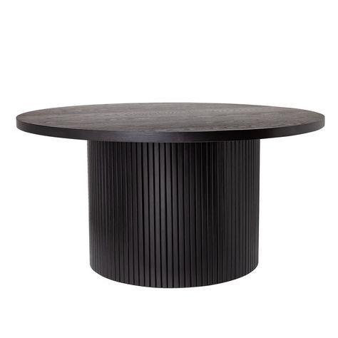 Round Coffee Table with Solid Wood Circle Pedestal Table - Bed Bath & Beyond - 37283867 Wood Round Dining Table, Fluted Panel, Round Pedestal Dining, Round Pedestal Dining Table, Pedestal Coffee Table, Round Wood Dining Table, Modern Farmhouse Living, Round Wood Coffee Table, Make A Table