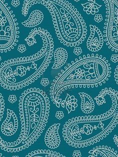 Paisley Vector, Cultural Patterns, India Pattern, Motifs Textiles, Blue Feathers, Paisley Wallpaper, Muster Tattoos, Turquoise Art, Paisley Art