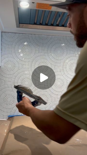 Precision Tile Installations on Instagram: "Grout and out. Clients went for the contrast look and it was the right one to choose! 🙌

#kitchen #design #mosaic #mosaicart #tile #tiling #construction #diy #custom #art #reno #remodel #backsplash #tilerspride #detailsmatter" Kitchen Mosaic Backsplash, Laundry Room Tile Ideas, Tile Accent Wall Bathroom, Laundry Room Tile, Kitchen Mosaic, Patterned Tile Backsplash, Ceramic Tile Backsplash, Mosaic Backsplash Kitchen, Mosaic Tile Designs