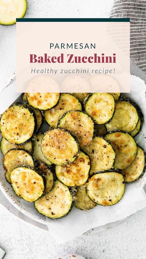 We love these golden brown baked zucchini coins. They are tossed in parmesan and spices and baked to perfection. Zucchini With Parmesan, Ranch Seasoning Recipes, Zucchini Recipes Baked, Zucchini Parmesan, Zucchini Side Dishes, Cauliflowers, Zucchini Recipes Healthy, Roasted Zucchini, Fit Foodie Finds