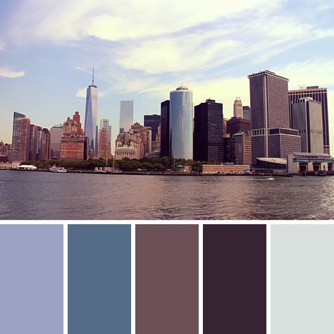 New York Colour Palette, New York City Color Palette, New York Color Palette, City Colour Palette, New York Mood Board, New York City Aesthetic, City And Colour, Website Color Palette, New York City Skyline