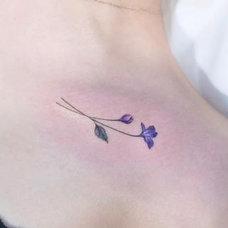 Violet Tattoo Small, Violet Tattoo Flower, Violet Flower Tattoos, Flower Birth Month, Iris Flower Tattoo, Violet Tattoo, Flores Tattoo, Iris Tattoo, Watercolor Tattoo Flower