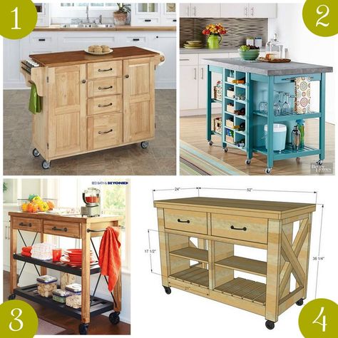 Rolling Kitchen Island Inspiration {Reality Daydream} Diy Rolling Kitchen Island, Kitchen Island Inspiration, Portable Kitchen Island, Mobile Kitchen Island, Kitchen Island On Wheels, Kitchen Island Plans, Rolling Kitchen Island, Kitchen Island Cart, Portable Kitchen