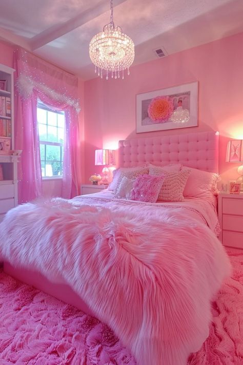 Discover inspiring cozy and luxurious bedroom ideas tailored for teen girls. From stylish decor tips to practical design solutions. Hot Pink Room, Beautiful Dorm Room, Beautiful Bedroom Designs, Pink Bedroom Ideas, Dream Bedroom Inspiration, Pink Bedroom Decor, Classy Bedroom, Pink Room Decor, Pink Bedrooms