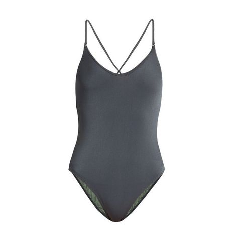 Bower Fitzgerald cross-back swimsuit (114.295 CLP) ❤ liked on Polyvore featuring swimwear, one-piece swimsuits, grey, grey swimsuit, swimsuit swimwear, cross back one piece swimsuit and cross back swimsuit Grey Beach, Grey Swimsuit, Swimming Costume, Beach Wears, Beach Wear, One Piece Swimsuit, Bathing Suits, One Piece, Streetwear Brands