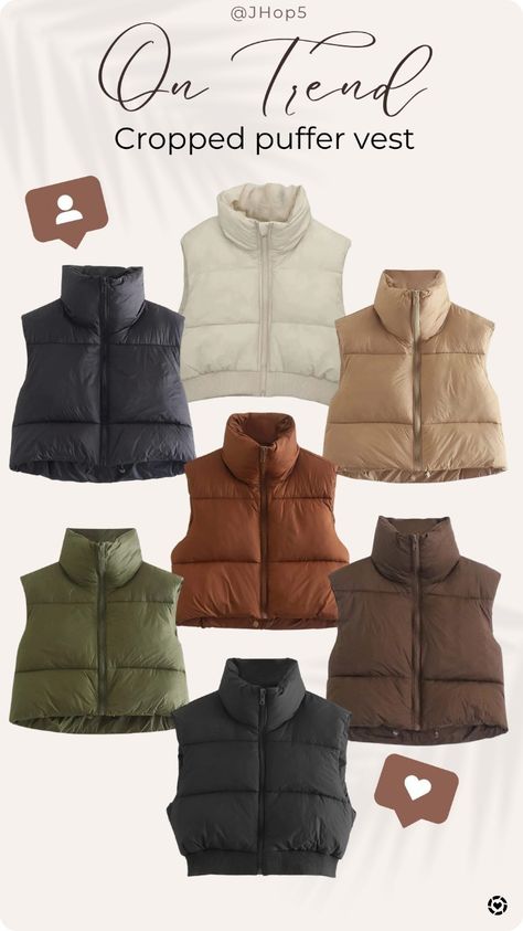 On trend, cropped puffer vests are hot right now. Lots of colors available. puffer vest, cropped puffer vest, Amazon fashion, outerwear, puffer coat, Amazon outerwear, winter wear, layering vest Follow me in the @LTK shopping app to shop this post and get my exclusive app-only-content! #liketkit #LTKstyletip #LTKunder50 #LTKSeasonal #LTKSeasonal #LTKstyletip #LTKunder50 @shop.ltk https://liketk.it/3WrrX Amazon Cropped Puffer Vest, Cute Puffer Vests, How To Wear A Cropped Puffer Vest, Amazon Puffer Vest, Cropped Vest Puffer Outfit Ideas, Cropped Puffy Vest Outfit, Crop Vest Outfits For Women, Chaleco Puffer Outfit, Short Puffer Vest Outfit