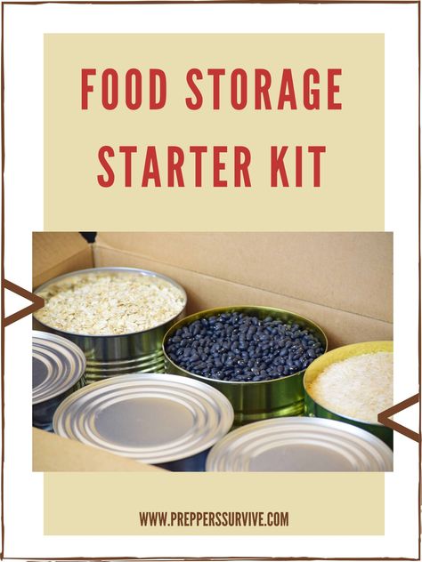 Having a month's supply of food storage is simpler than you might think.  It's known as a Food Storage Starter Kit : 1. Oats 2. Rice 3. Beans 4. Flour... Lds Food Storage, Prepper Pantry, Prepper Food, Preppers Pantry, Chowder Soup, Potato Flakes, Survival Supplies, Oats Breakfast, Urban Survival