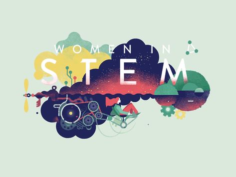 Coming up : loops done for totaljobs about women in STEM (that's Science, Technology, Engineering and Math) and the constant battle for gender equality Stem Logo, Stem Posters, Science Display, Yellow Board, Workplace Harassment, Win Art, Magazine Layout Inspiration, Electronics Engineering, Stem Lab