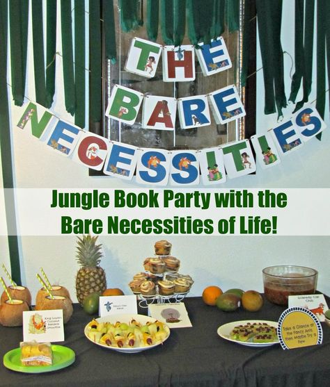 The Bare Necessities of Life. Party Baloo style #JungleFresh #shop The Jungle Book Birthday Party, Jungle Book Baby Shower Ideas, Coconut Banana Smoothie, Jungle Book Birthday Party, Jungle Book Birthday, Jungle Book Party, Book Themed Party, Jungle Book Disney, Book Birthday