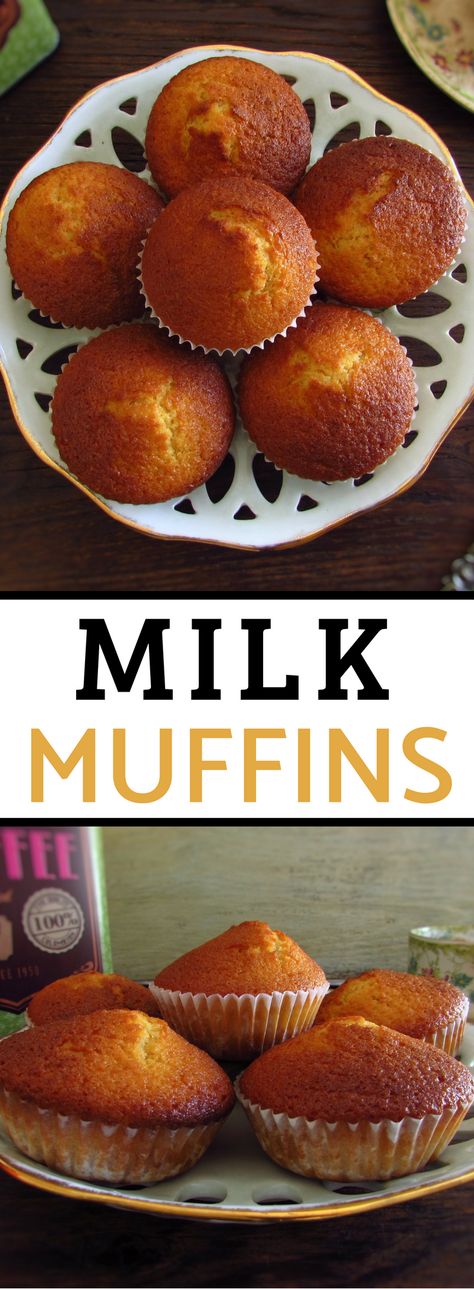 Going to invite friends for snack and want to prepare something light and delicious? Make these tasty milk muffins, they are easy to prepare, have excellent presentation and can be served with tea or coffee. Bon appetit!! #recipe #muffins #milk Queens Cake, Milk Muffins, Tea Muffins, Basic Cupcake Recipe, Sweets Homemade, Muffin Cups Recipes, Carrot Muffin Recipe, Blueberry Muffin Recipe Easy, Rusk Recipe