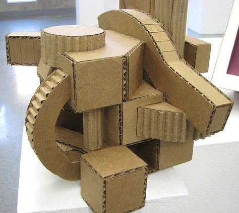 cardboard sculpture - Google Search Cardboard Art Sculpture, Cardboard Model, Cardboard Design, Sculpture Techniques, Cardboard Sculpture, Sculpture Projects, Architectural Models, Architecture Model Making, Seni Origami