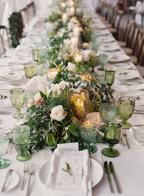 Mountain Wedding Table Settings, Mountain Wedding Tablescape, Mountain Wedding Table Decor, Beaufort Wedding, Elegant Mountain Wedding, Alberta Elopement, Romantic Wedding Table, Green Table Settings, Mountain Wedding Decor