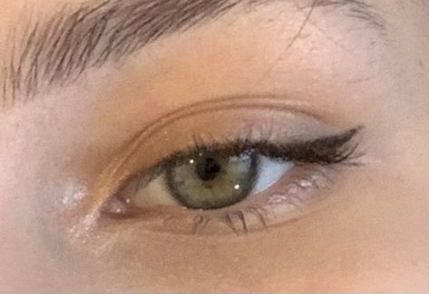 Natural Lashes For Small Eyes, Simple Small Eyeliner, Small Eyeliner Ideas, Small Liner Makeup, Clean Eyeliner Look, How To Treat White Heads On Face, Soft Smudged Eyeliner, Small Eyeliner Looks, Dainty Eyeliner