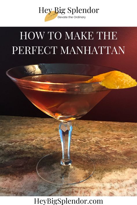 How To Make A Manhattan Cocktail, Perfect Manhattan Cocktail, Manhattan Drink, Classic Manhattan Cocktail, Manhattan Recipe, Manhattan Cocktail, Best Cocktails, Cocktail Drinks Alcoholic, Whiskey Cocktail