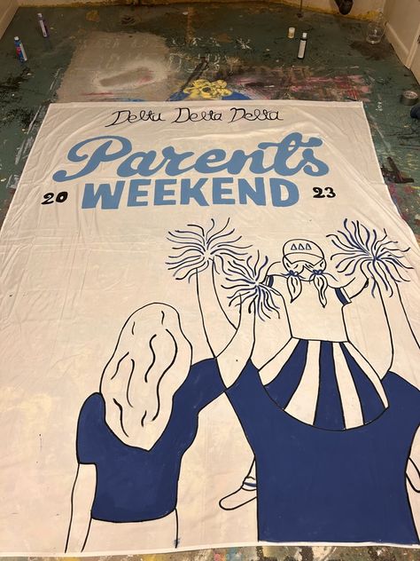 Dads Weekend Banner Sorority, Sorority Parents Weekend Activities, Family Weekend Sorority Banner, Dads Weekend Banner, Sorority Parents Weekend Banner, Family Weekend Banner, Parents Weekend Banner, Sorority Family Weekend, Parents Weekend Sorority