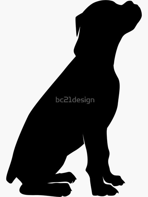 Boxer Dog Silhouette Tattoo, Boxer Dog Tattoo Ideas Small, Boxer Dog Silhouette, Logo Sara, Black Boxer Dog, Boxer Silhouette, Boxer Dog Tattoo, Dog Silhouettes, Nouveau Tattoo