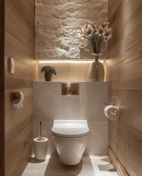 Small Toilet Design, Small Toilet, Toilet Design, Bathroom Inspiration Decor, Bathroom Spa, House Bathroom, Modern Bathroom Design, Design Case, Amazing Bathrooms