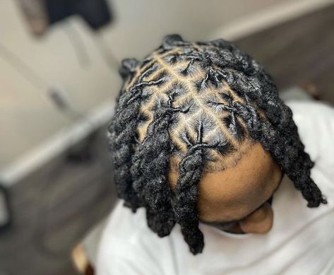 3 Strand Twists: How to Style this Gorgeous Look Short Loc Styles Men, Men Loc Styles Medium, 3 Strand Twist Dreads, Boy Loc Styles, Loc Braids Styles Men, Men Dreads Styles Black Man, Medium Loc Styles For Men, Dreads Styles Black, Dread Journey