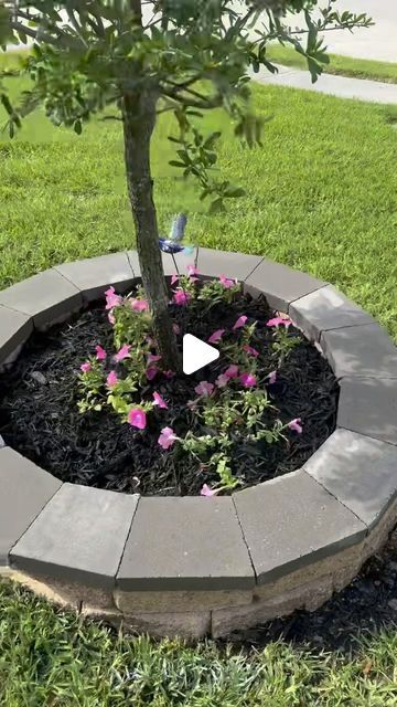 Garden Bricks, Retaining Wall Bricks, Ideas For Front Yard, Garden Retaining Wall, Front Yard Garden, Instructional Video, Retaining Wall, May 22, Flower Beds