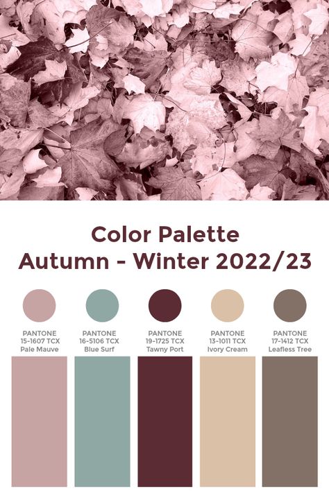 Color Palette Autumn, Pantone Color Palette, 2023 Color Trends, Palette Autumn, Fall Fashion Colors, Color Forecasting, Fashion Trend Forecast, Winter Color Palette, Color Schemes Colour Palettes