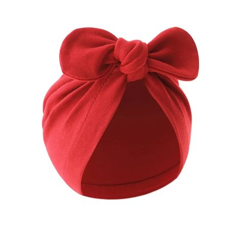 Newborn Hat for Girls Boys Beanie Cute Bows Turban Hats Cotton Infant Bonnet Solid Color Toddler Cap Country Baby Girl, Baby Turban Hat, Boys Beanie, Baby Turban, Baby Bonnets, Turban Style, Red Baby, Turban Hat, Baby Cap