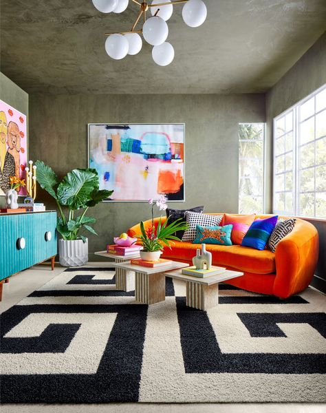 Colourful Living Room, Apartment Decor Inspiration, Decor Ideas Bedroom, Home Decor Living Room, Ideas Living Room, Eclectic Home, Carpet Tiles, Decor Living Room, Dream House Decor