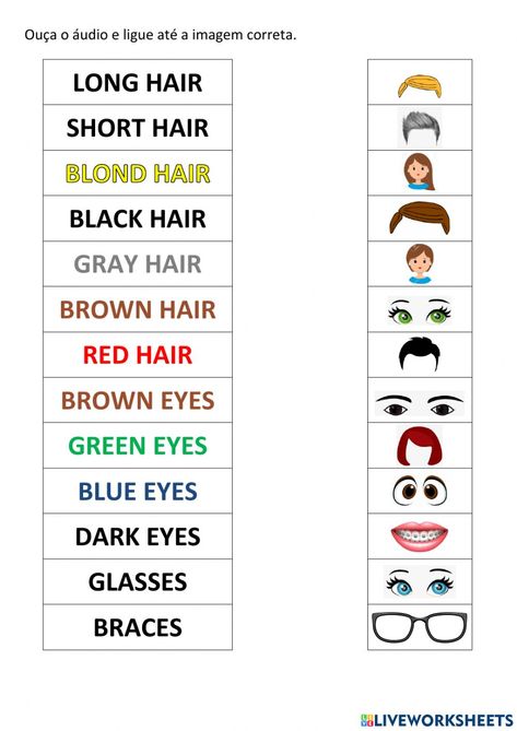 Appearance Words, Describing People Worksheet For Kids, Describing People Appearance, Describing People Worksheet, Describing Appearance, Adjectives To Describe People, People At School, Describing People, Animal Pictures For Kids