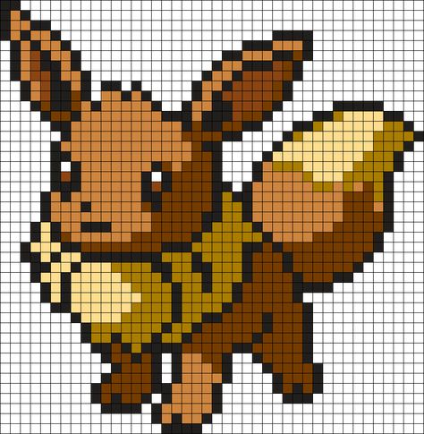 Kandi Patterns for Kandi Cuffs - Characters Pony Bead Patterns Eevee Perler Bead Patterns, Pokemon Chart, Perler Bead Pokemon Patterns, Quilt Gifts, Pixel Quilting, Holiday Cross Stitch Patterns, Pokemon Cross Stitch, Kandi Cuffs, Pixel Art Pokemon