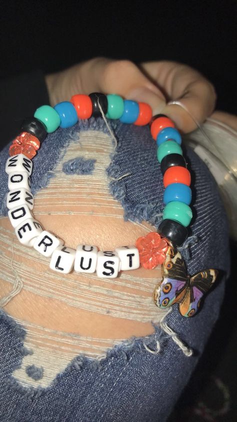 #Wonderlust #Kandi #KandiSingle #KandiBracelet #KandiCharm #ButterflyCharm #KandiDesign #KandiArt Beyond Wonderland Kandi, Beyond Wonderland, Kandi Ideas, Single Bracelet, Kandi Bracelets, Butterfly Charm, Lokai Bracelet, Live Lokai Bracelet, Beaded Bracelets