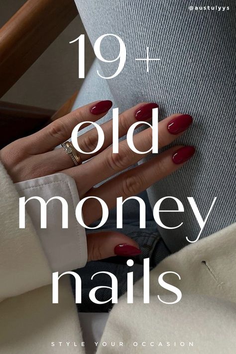 Looking for old money nails ideas? You’ll love this list of classy luxury nails with an old money aesthetic. There’s casual nails - short and long - classic red and elevated nude, almond shape, square, and many more nail design ideas! Short Acrylic Nail Colors, Nails For Black Dress Classy, Christmas 2024 Nails, That Girl Nails, Nails Ideas 2024, Classic Nails Elegant Short, Uñas Old Money Aesthetic, Old Money Nails Ideas Almond, Best Nail Shape For Your Hands