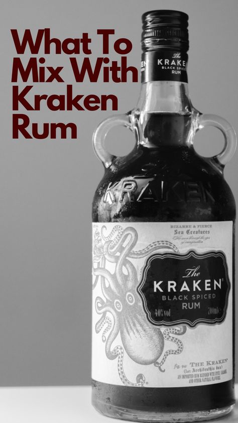 What To Mix With Kraken Rum The Kraken Rum, Kraken Mixed Drinks, Black Spiced Rum Drinks, Kracken Rum Cocktails, Kraken Drinks Recipes, Kraken Rum Recipes, Kracken Rum Recipes, Kraken Rum Cocktails, Black Rum Cocktails