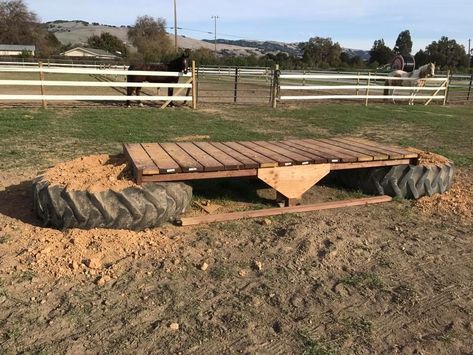 Mountain Trail Obstacles, Horse Training Obstacles Diy, Tire Obstacle Course For Horses, Horse Agility Obstacles, Horse Trail Course, Extreme Trail Horse Obstacles, Horse Bridge Obstacle Diy, Mountain Trail Horse Obstacles, Diy Horse Trail Obstacles