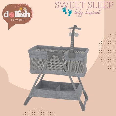 Sweet Sleep Baby Bassinet Preview [green plumbob tier] | Patreon Sims 4 Cc Dog Crate, Sims 4 Baby Cc Furniture, Sims 4 Content, Newborn Bassinet, Sims Baby, Sims Packs, Sims 4 Bedroom, Sims 4 Children, Sims 4 Expansions