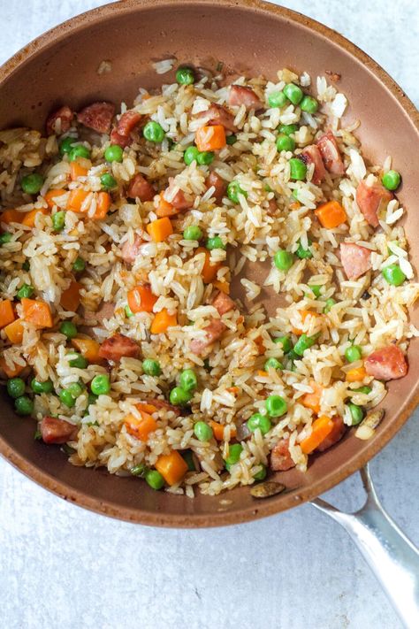 Fried Rice For One (Without Egg) | One Girl. One Kitchen. Fried Rice Without Egg, Fried Rice No Egg, Fried Rice For One, Easy Fried Rice, Vegan Fries, Making Fried Rice, Egg Fried Rice, Leftover Rice, Quick Meal