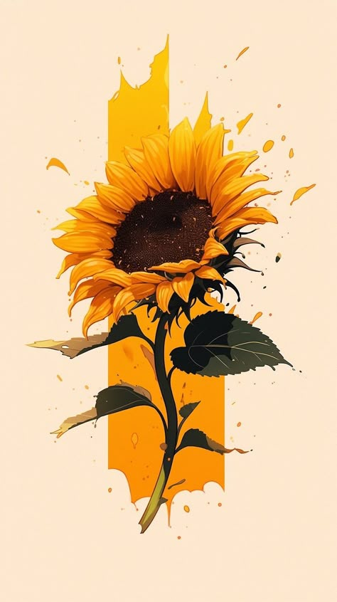 Iphone Wallpapers Sunflowers, Sunflowers Aesthetic Wallpaper, Cute Sunflower Wallpaper, Sunflower Wallpaper Iphone, Sunflower Iphone Wallpaper, Sunflower Drawing, Arte Van Gogh, Sunflower Wallpaper, Cute Flower Wallpapers