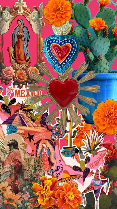 Mexican Artwork Street Art, Mexican Mood Board, Mexican Wallpaper Iphone Aesthetic, Vintage Mexican Aesthetic, Mexican Asethic, Retreat Quotes, Mexican Murals, Mexican Street Art, Vintage Mexican Art